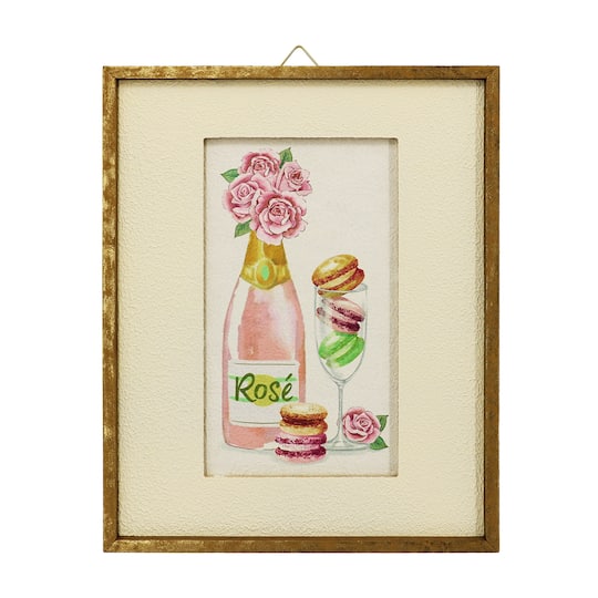 Champagne with Flowers &#x26; Macarons Wall Art by Ashland&#xAE;